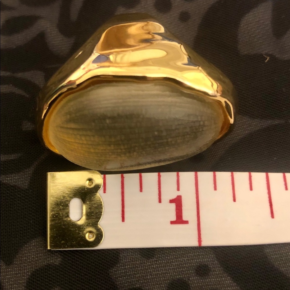 Alexis Bittar Gold and Cream Ring - Picture 4 of 5